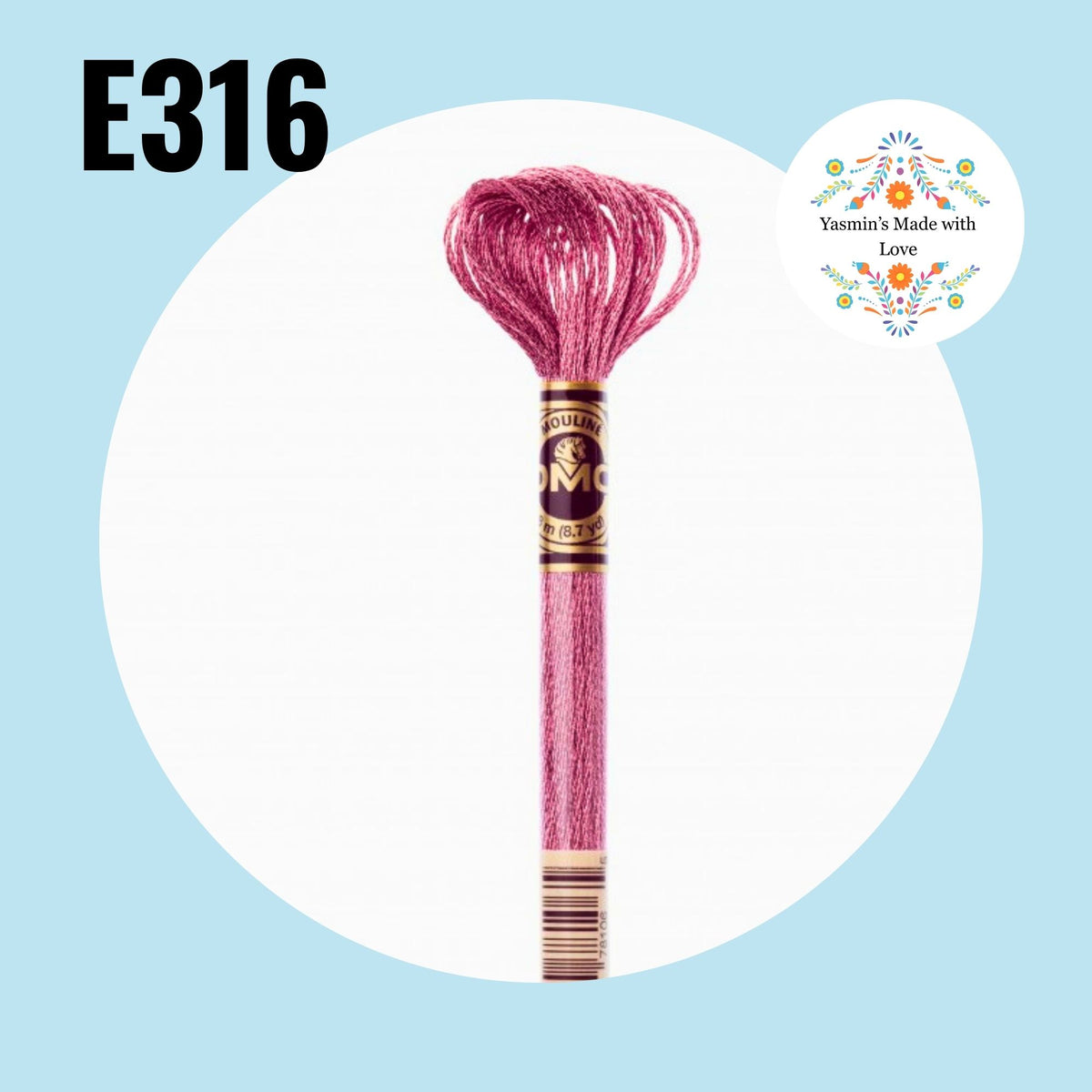 DMC E316 - Pink Amethyst Light Effects Embroidery Thread