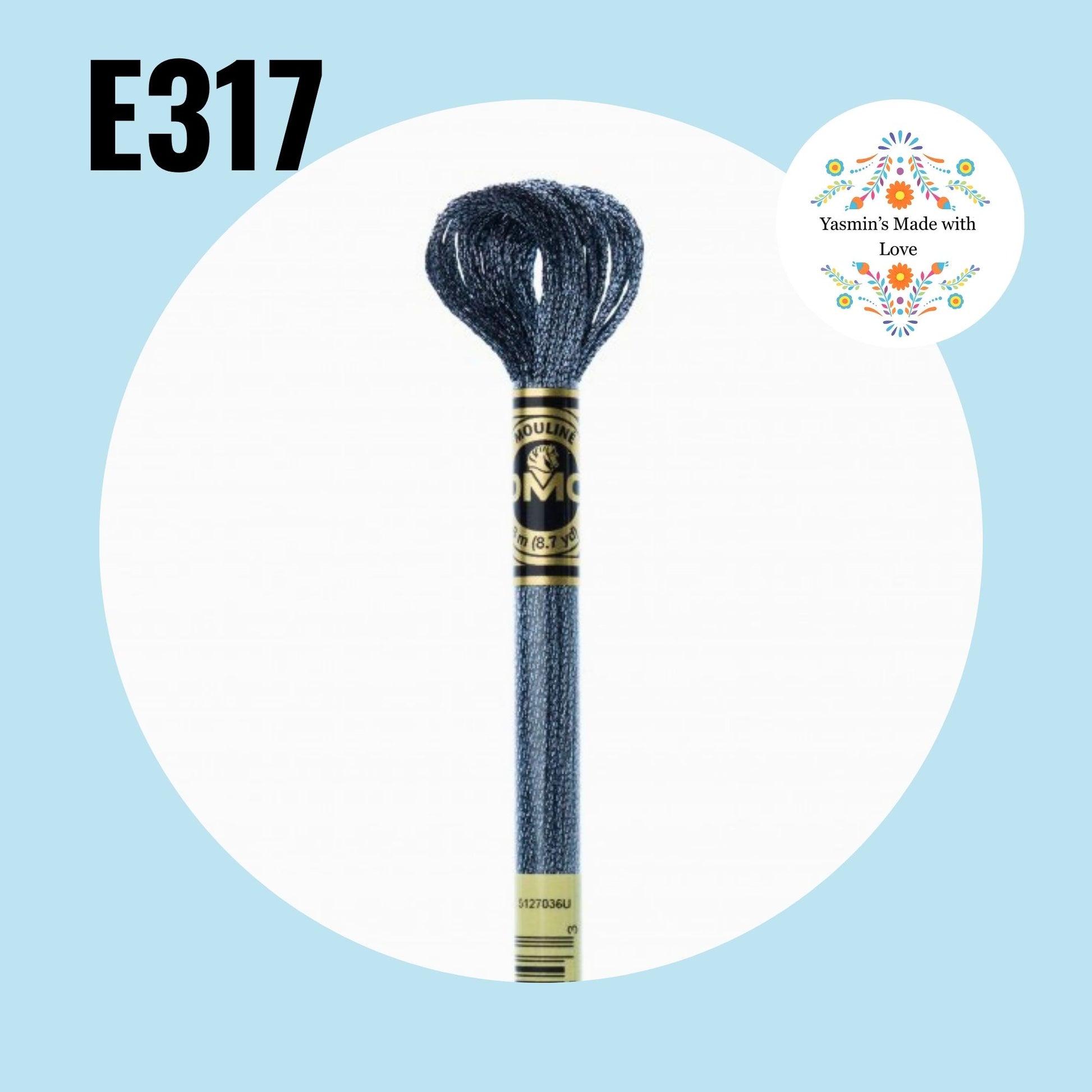 DMC E317 - Titanium Light Effects Embroidery Thread