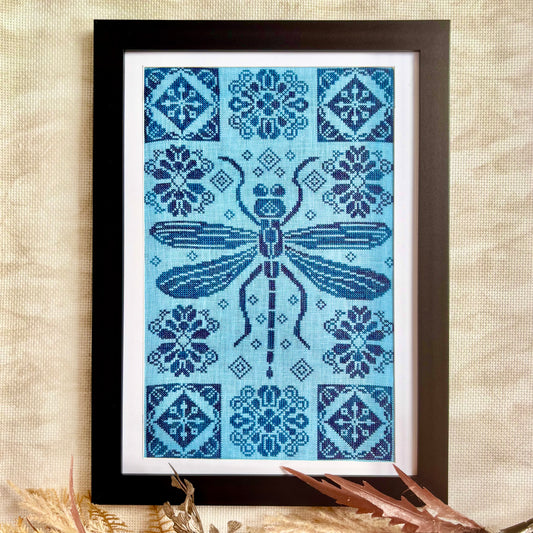 Nature's Geometry - Dragonfly Cross-stitch Pattern