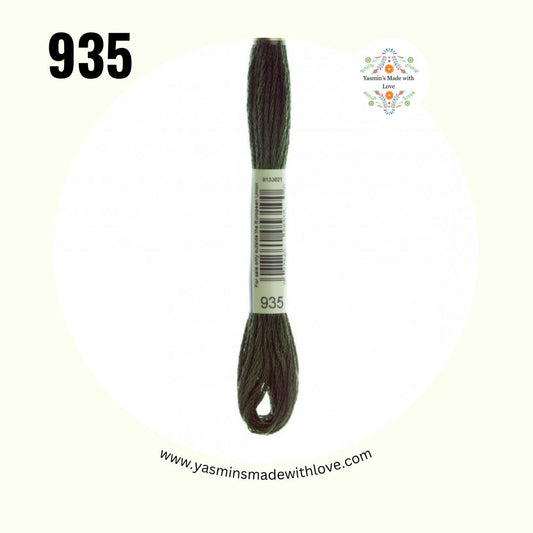 935 Avocado Green Dark – DMC Mouliné Standard Cotton