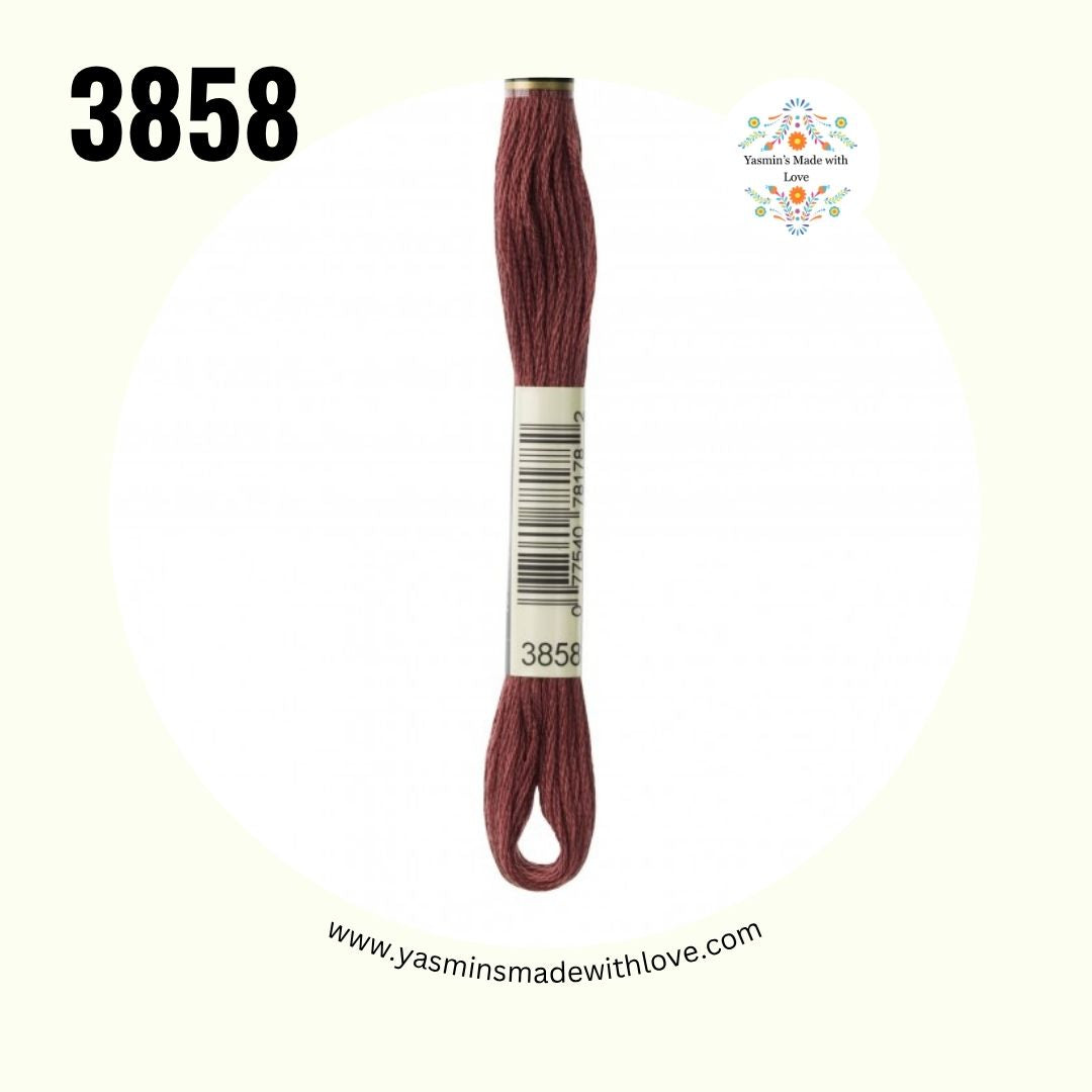 3858 Rosewood Medium – DMC Mouliné Standard Cotton