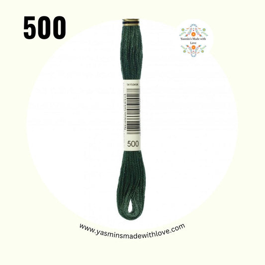 DMC 500 Blue Green Very Dark – Mouliné Standard Cotton Embroidery Floss