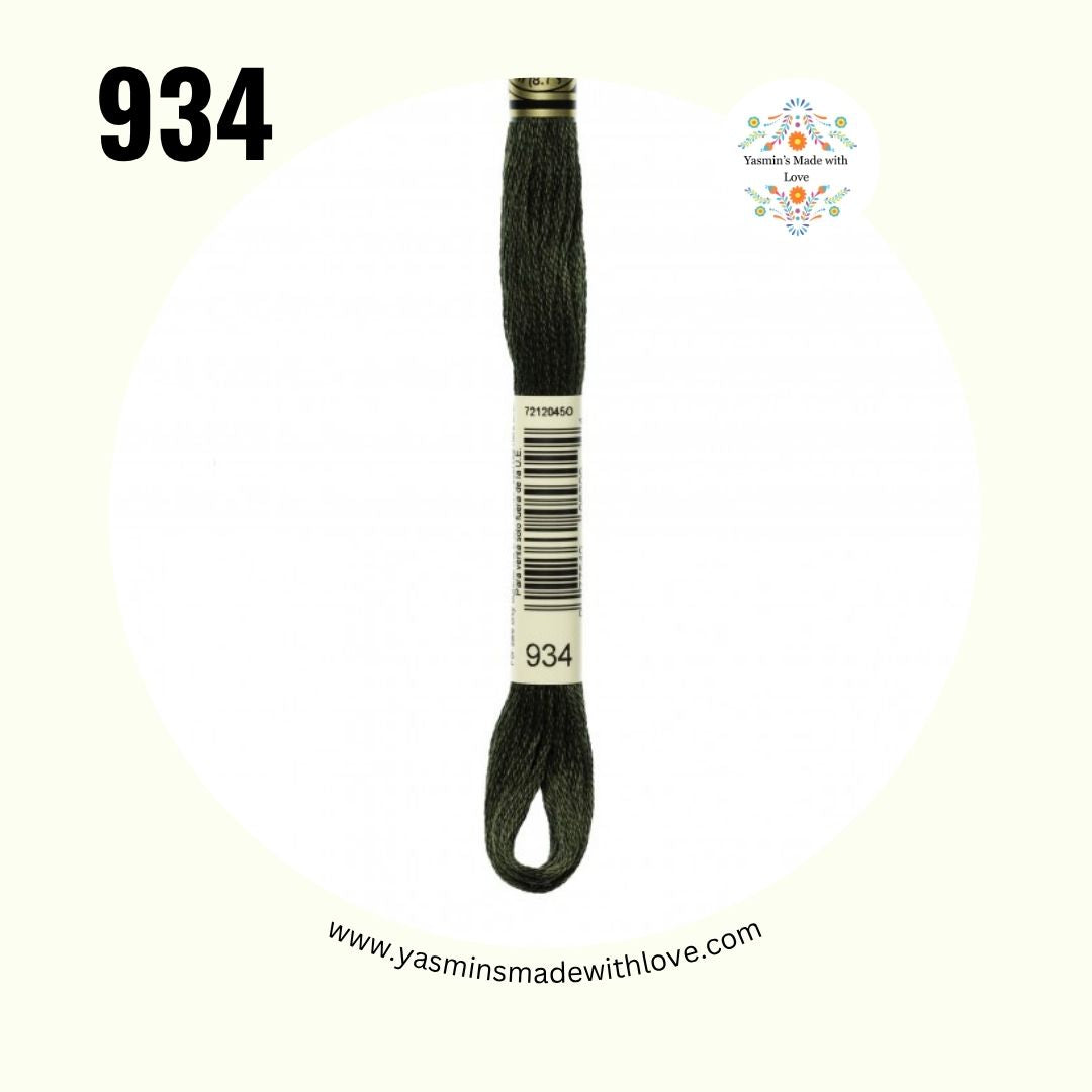 934 Black Avocado Green – DMC Mouliné Standard Cotton