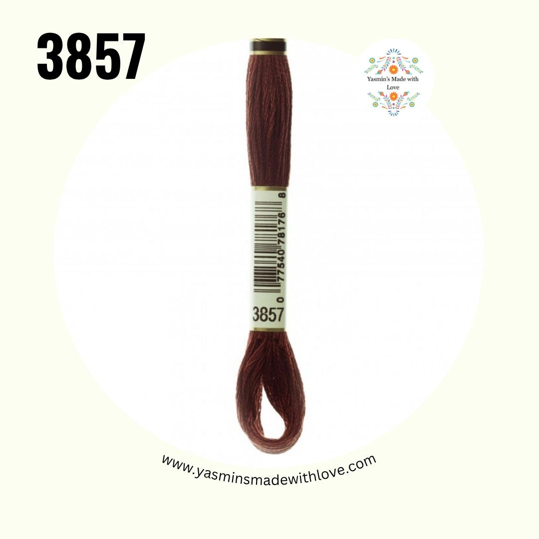 3857 Rosewood Dark – DMC Mouliné Standard Cotton