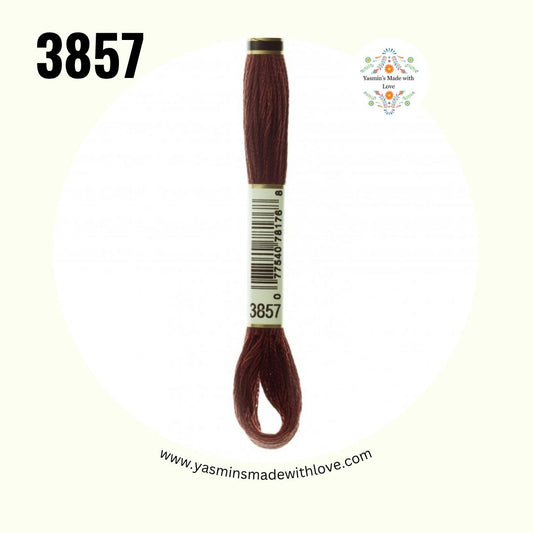 3857 Rosewood Dark – DMC Mouliné Standard Cotton