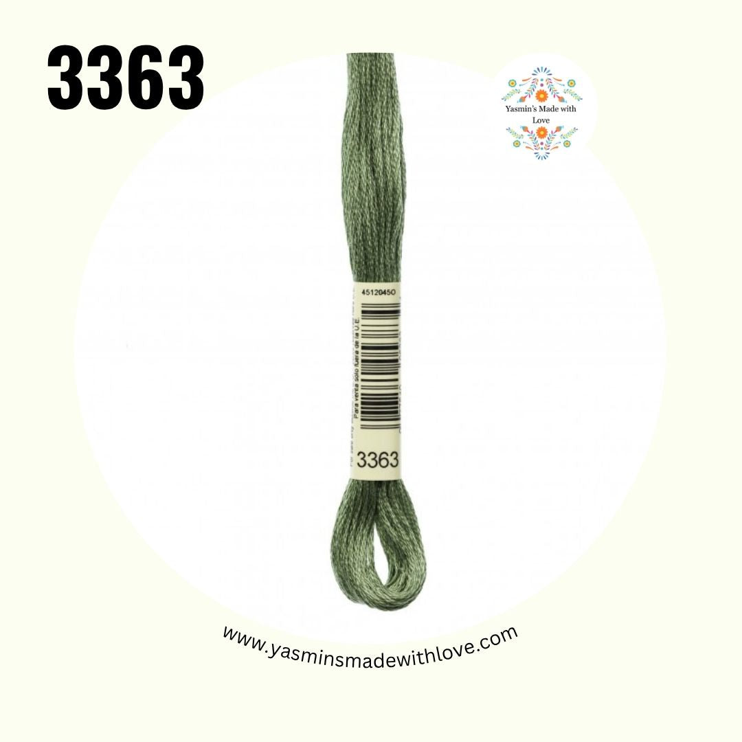 3363 Pine Green Medium – DMC Mouliné Standard Cotton