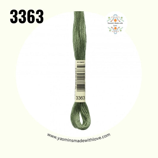 3363 Pine Green Medium – DMC Mouliné Standard Cotton