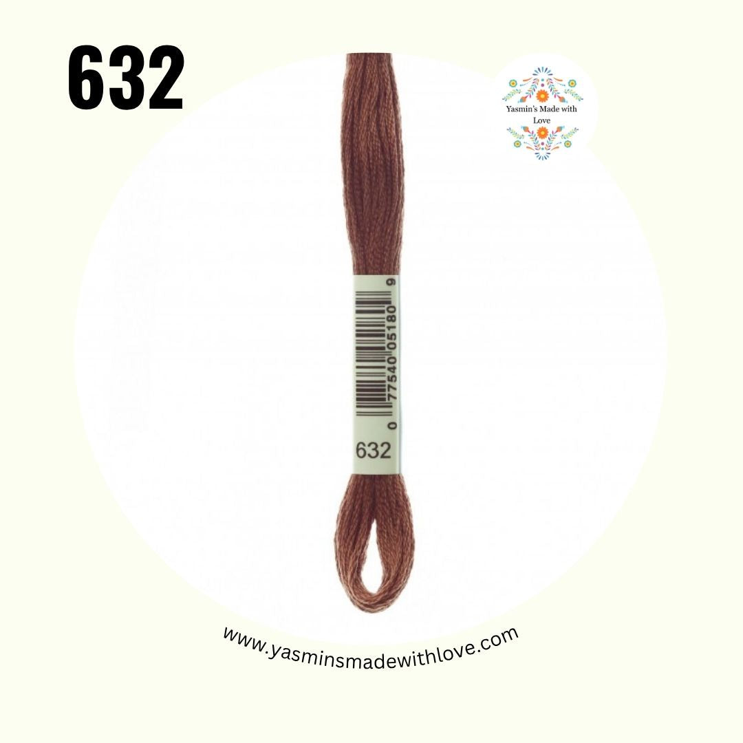 DMC 632 Desert Sand – Ultra Very Dark Mouliné Standard Cotton Embroidery Floss