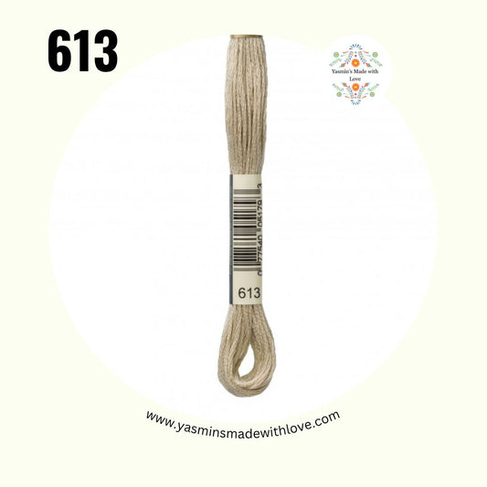 DMC 613 Drab Brown – Very Light Mouliné Standard Cotton Embroidery Floss