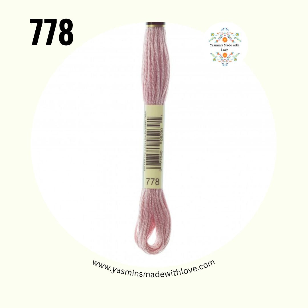 778 Antique Mauve Very Light – DMC Mouliné Standard Cotton