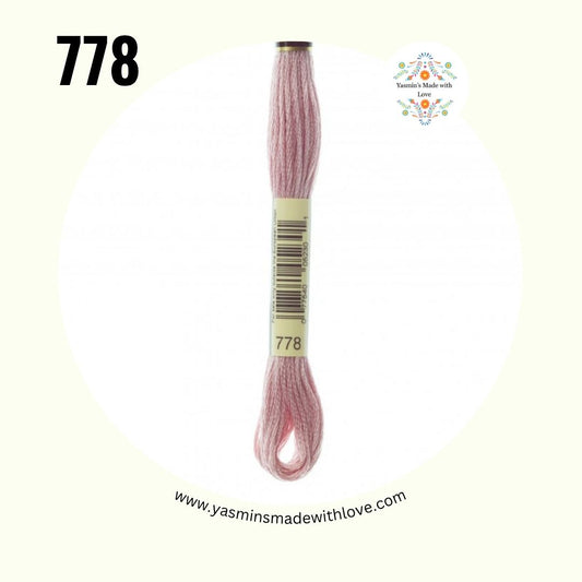 778 Antique Mauve Very Light – DMC Mouliné Standard Cotton