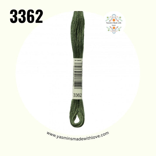 3362 Pine Green Dark – DMC Mouliné Standard Cotton