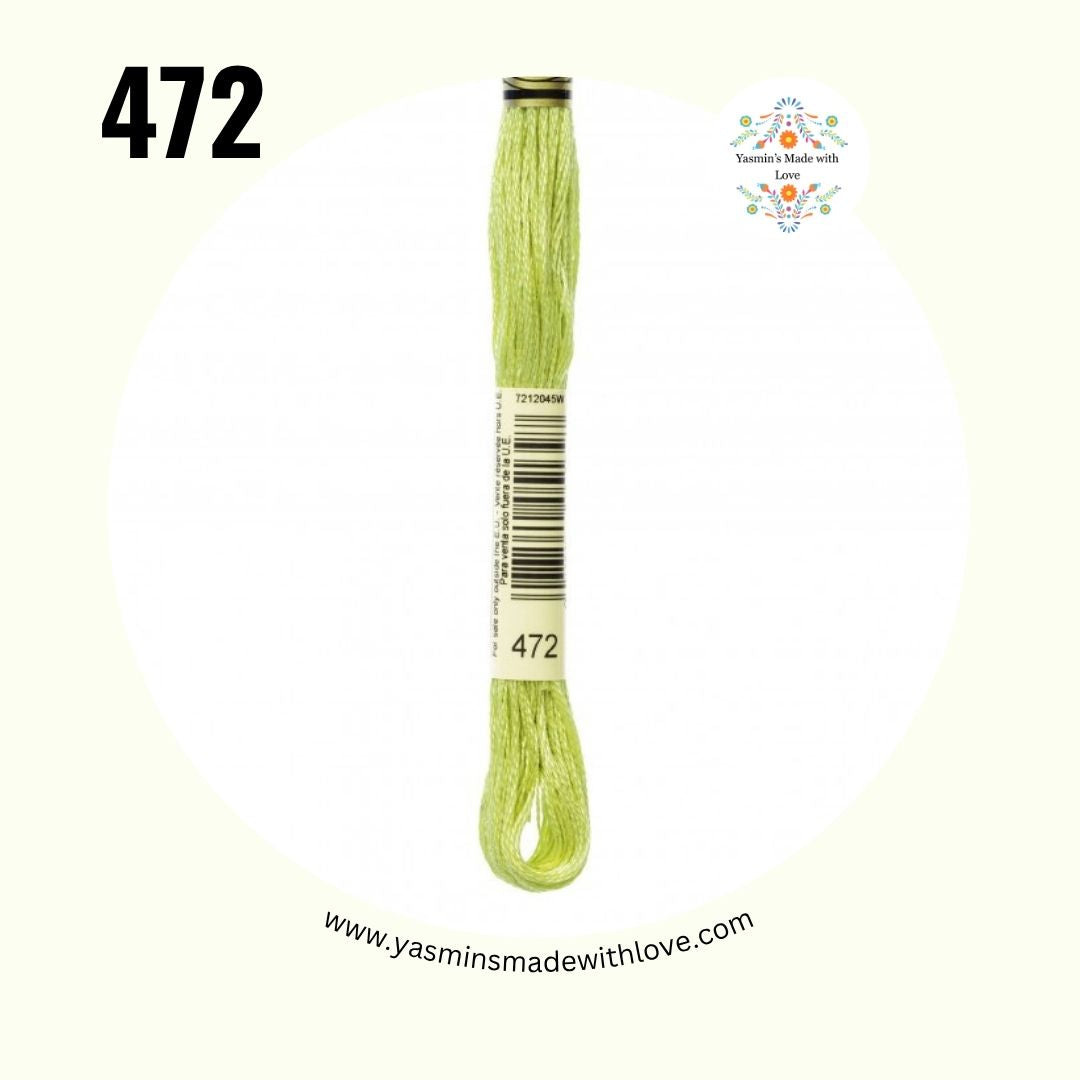 DMC 472 Avocado Green Ultra Light – Mouliné Standard Cotton Embroidery Floss