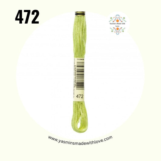 DMC 472 Avocado Green Ultra Light – Mouliné Standard Cotton Embroidery Floss