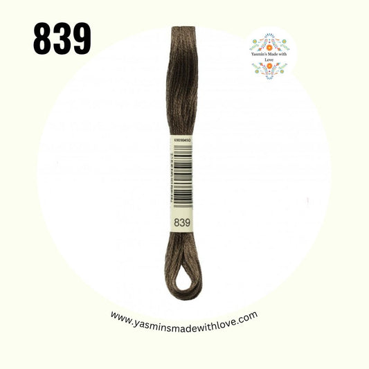 839 Beige Brown Dark – DMC Mouliné Standard Cotton