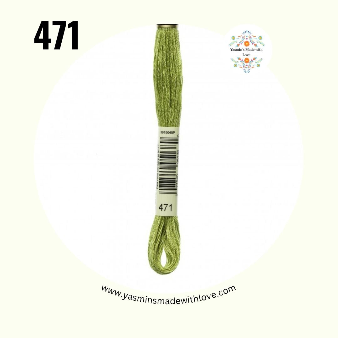 DMC 471 Avocado Green Very Light – Mouliné Standard Cotton Embroidery Floss