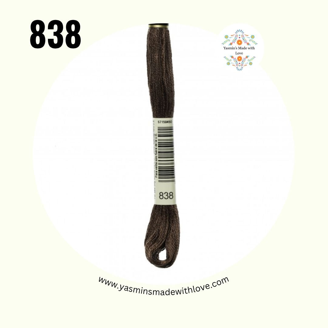 838 Beige Brown Very Dark – DMC Mouliné Standard Cotton