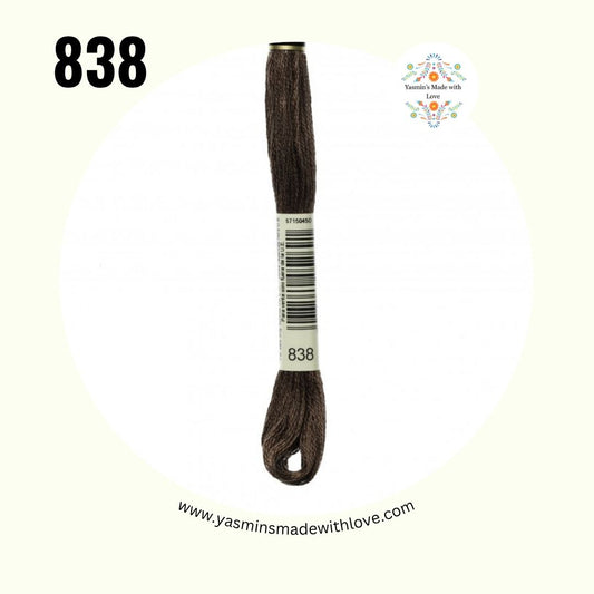 838 Beige Brown Very Dark – DMC Mouliné Standard Cotton