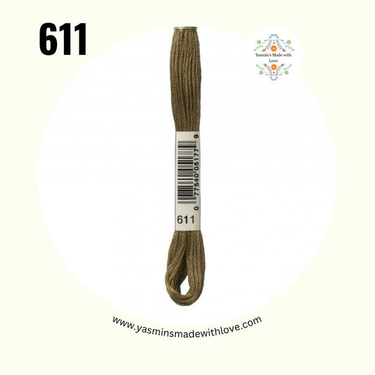 DMC 611 Drab Brown – Mouliné Standard Cotton Embroidery Floss