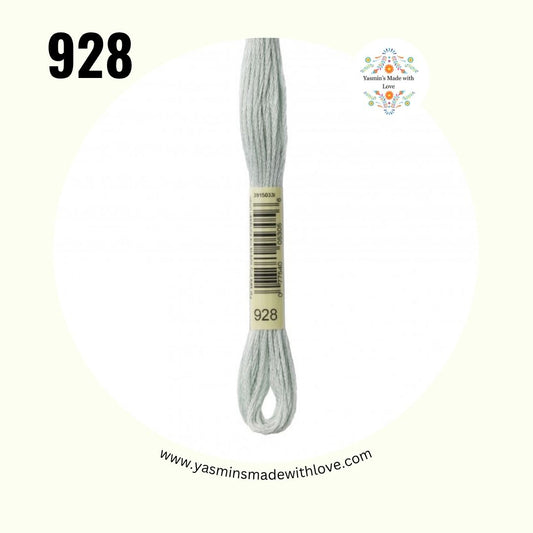 928 Gray Green Very Light – DMC Mouliné Standard Cotton