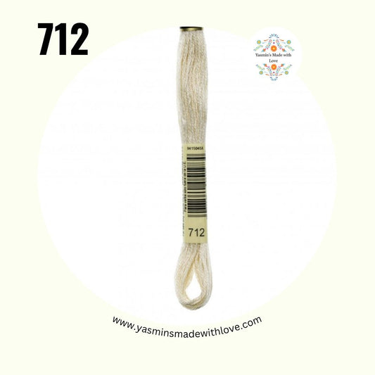DMC 712 Cream – Mouliné Standard Cotton Embroidery Floss