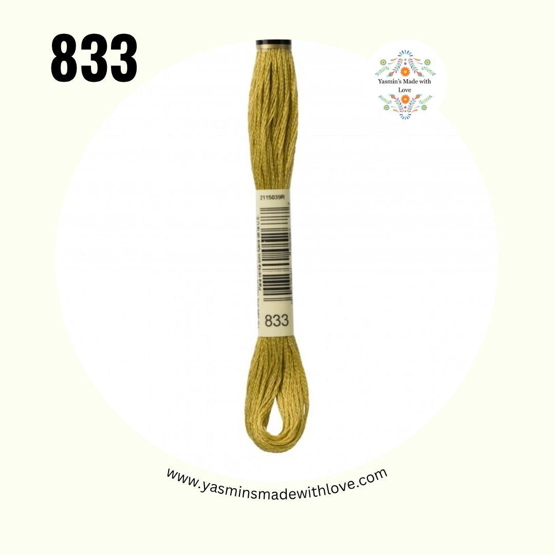 833 Golden Olive Light – DMC Mouliné Standard Cotton