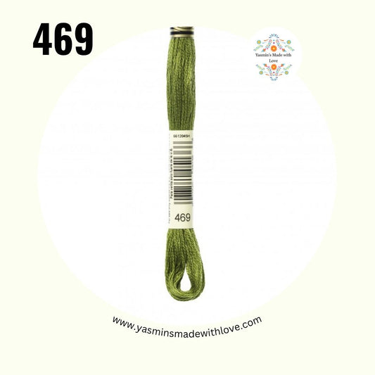 DMC 469 Avocado Green – Mouliné Standard Cotton Embroidery Floss