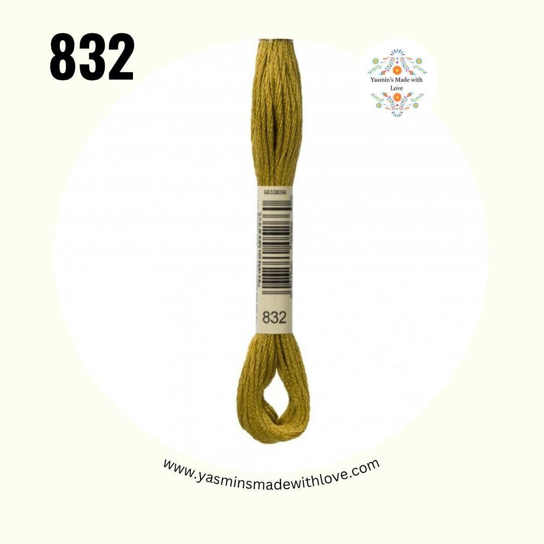 832 Golden Olive – DMC Mouliné Standard Cotton