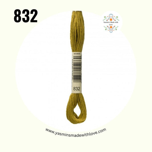 832 Golden Olive – DMC Mouliné Standard Cotton