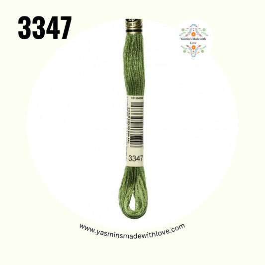 3347 Yellow Green Medium – DMC Mouliné Standard Cotton