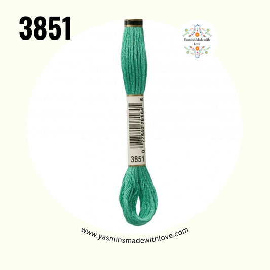 3851 Bright Green Light – DMC Mouliné Standard Cotton