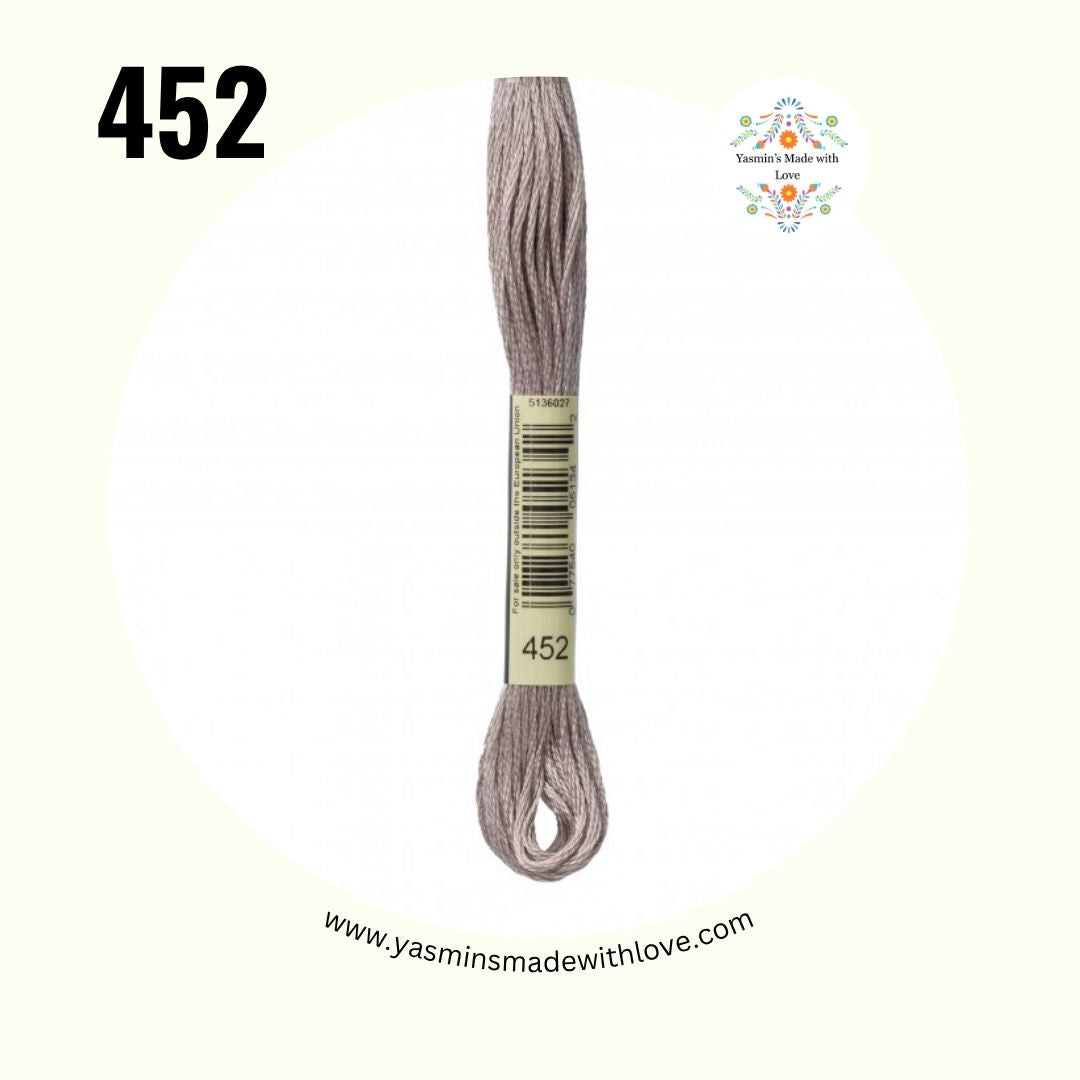 DMC 452 Shell Gray Medium – Mouliné Standard Cotton Embroidery Floss