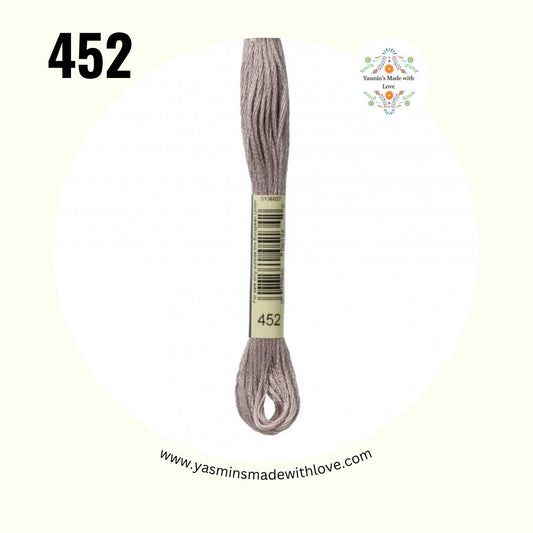 DMC 452 Shell Gray Medium – Mouliné Standard Cotton Embroidery Floss