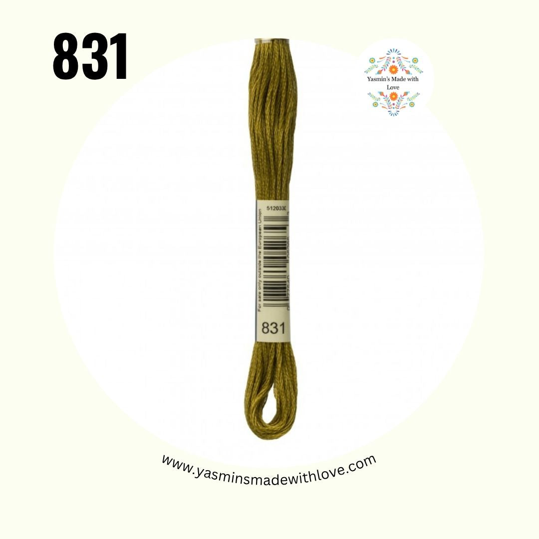 831 Golden Olive Medium – DMC Mouliné Standard Cotton