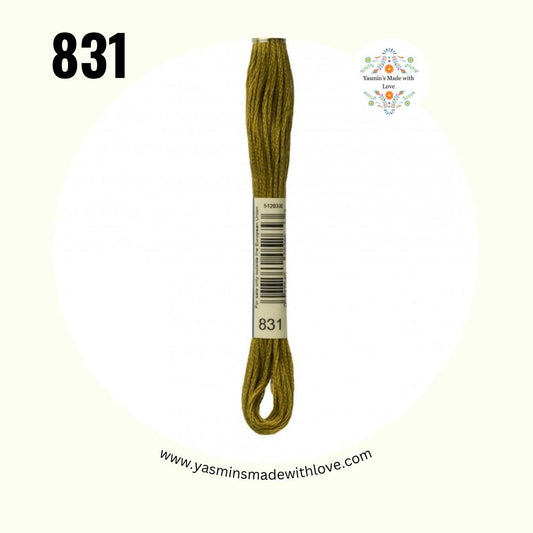831 Golden Olive Medium – DMC Mouliné Standard Cotton