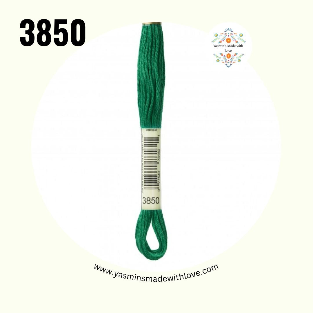 3850 Bright Green Dark – DMC Mouliné Standard Cotton