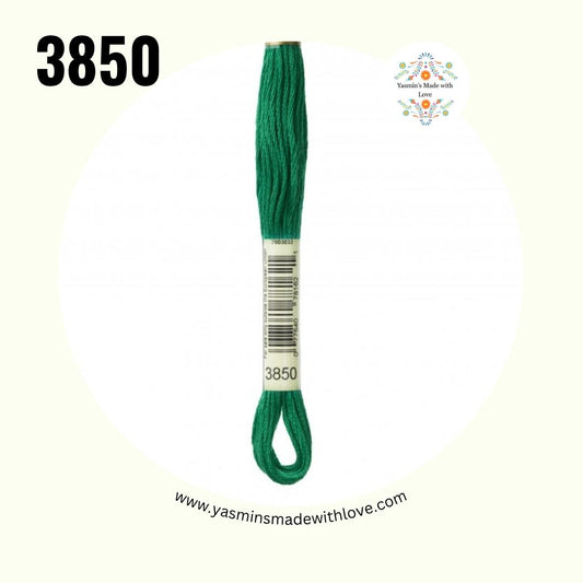 3850 Bright Green Dark – DMC Mouliné Standard Cotton