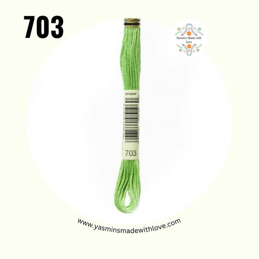DMC 703 Chartreuse – Mouliné Standard Cotton Embroidery Floss