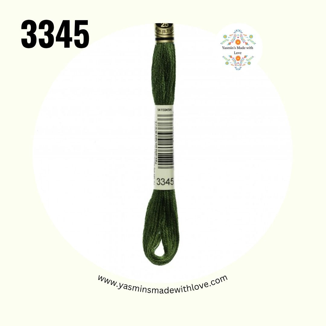 3345 Hunter Green Dark – DMC Mouliné Standard Cotton