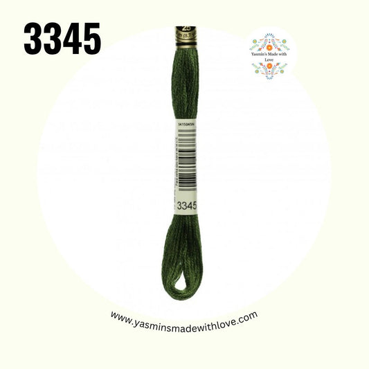 3345 Hunter Green Dark – DMC Mouliné Standard Cotton