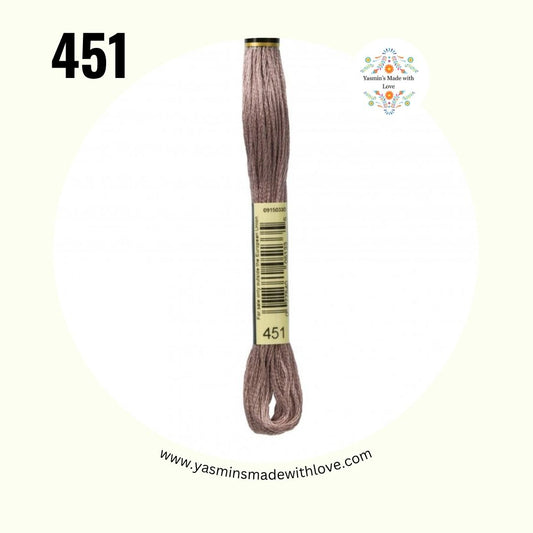 DMC 451 Shell Gray Dark – Mouliné Standard Cotton Embroidery Floss
