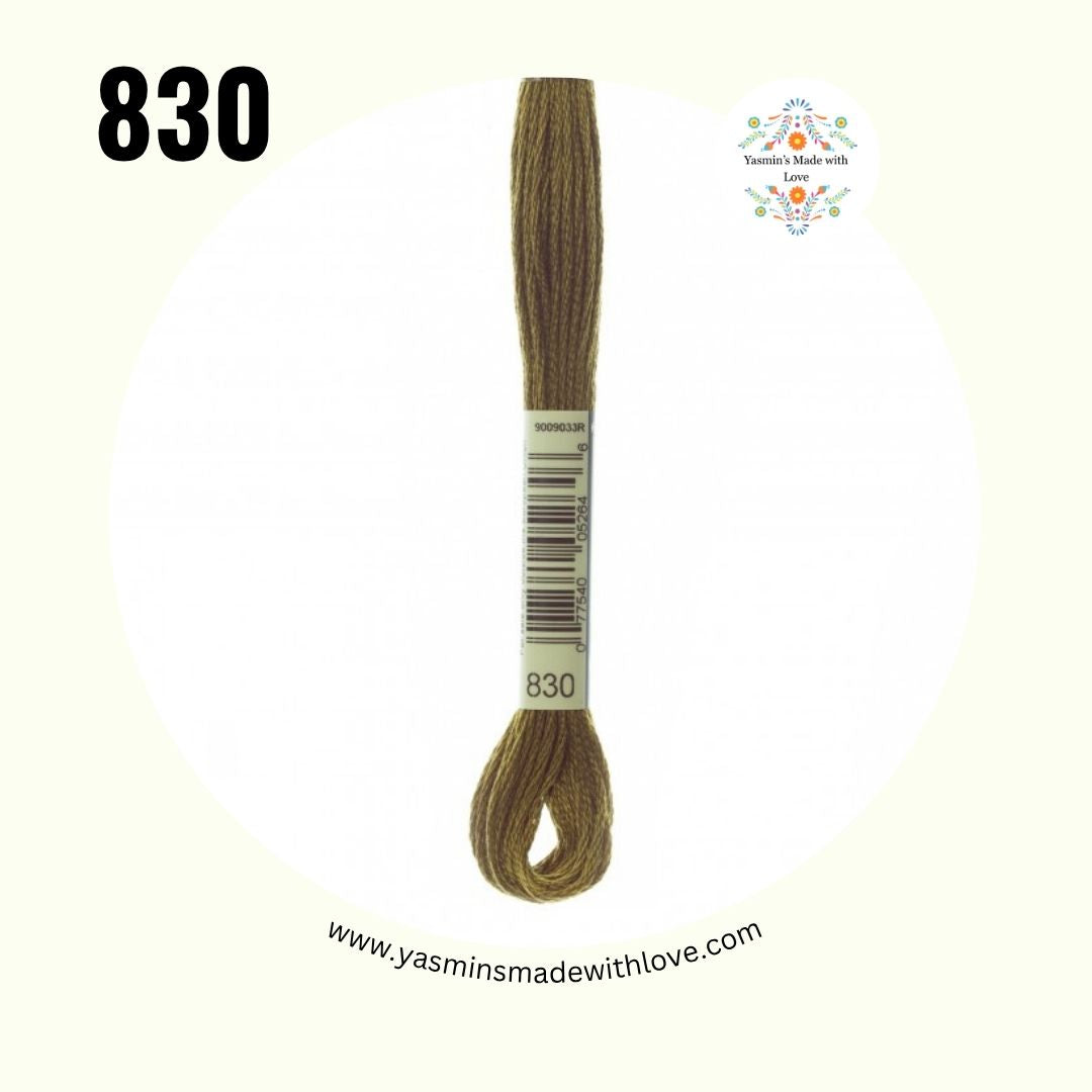 830 Golden Olive Dark – DMC Mouliné Standard Cotton