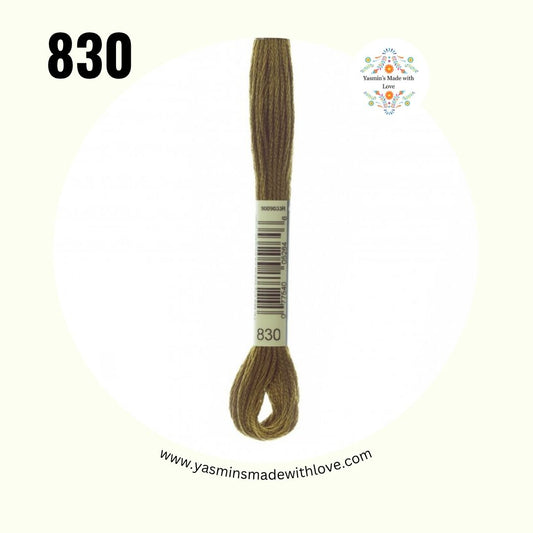 830 Golden Olive Dark – DMC Mouliné Standard Cotton