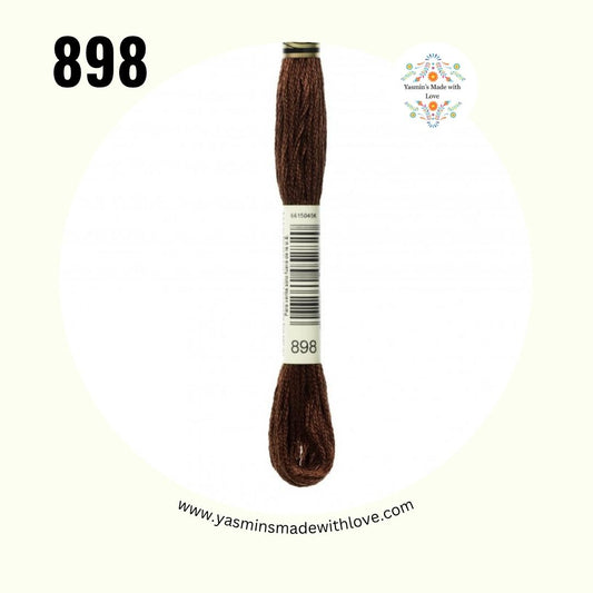 898 Coffee Brown Very Dark – DMC Mouliné Standard Cotton