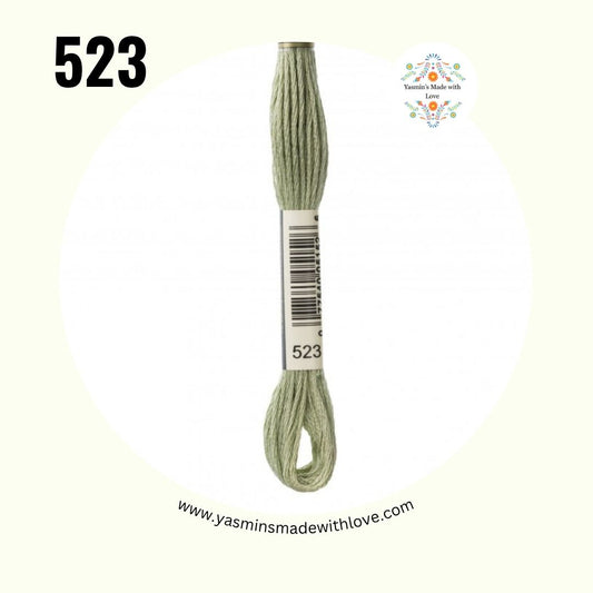 DMC 523 Fern Green Light – Mouliné Standard Cotton Embroidery Floss