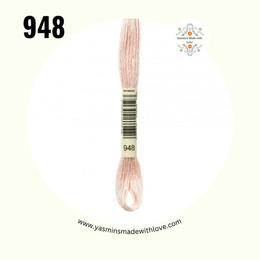 948 Peach Very Light – DMC Mouliné Standard Cotton