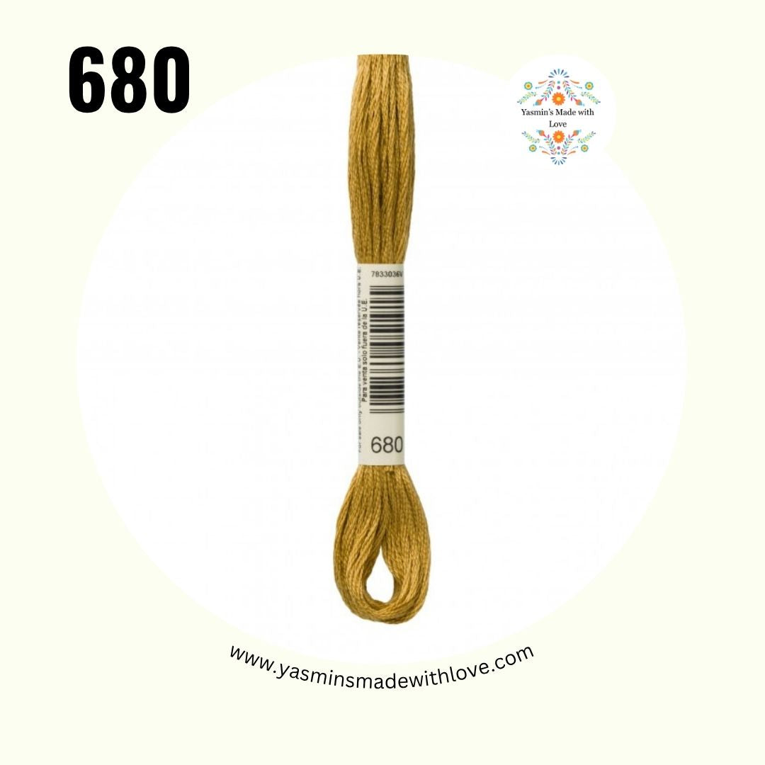 DMC 680 Old Gold – Dark Mouliné Standard Cotton Embroidery Floss