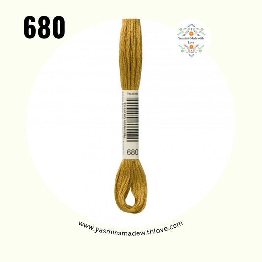 DMC 680 Old Gold – Dark Mouliné Standard Cotton Embroidery Floss