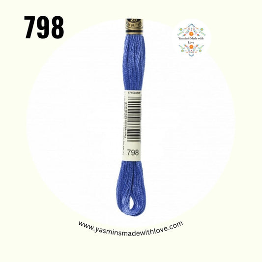 798 Delft Blue Dark – DMC Mouliné Standard Cotton