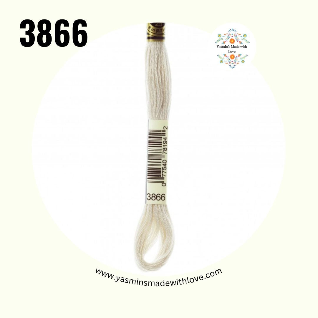 3866 Mocha Brown Ultra Very Light – DMC Mouliné Standard Cotton